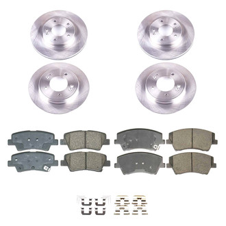 Callahan Brake Parts® - Plain Front and Rear Brake Kit