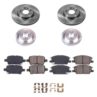Callahan Brake Parts® - Plain Front and Rear Brake Kit