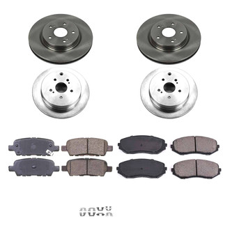 Callahan Brake Parts® - Plain Front and Rear Brake Kit