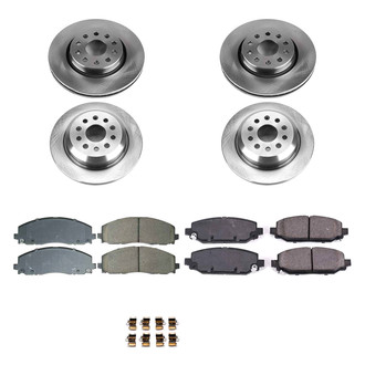 Callahan Brake Parts® - Plain Front and Rear Brake Kit