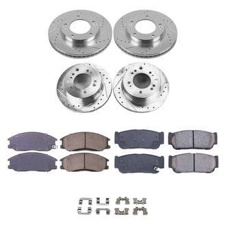 Callahan Brake Parts® - Drilled and Slotted Front and Rear Brake Kit