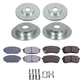 Callahan Brake Parts® - Drilled and Slotted Front and Rear Brake Kit