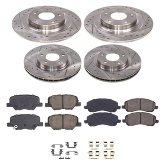 Callahan Brake Parts® - Drilled and Slotted Front and Rear Brake Kit