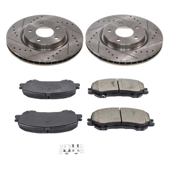 Callahan Brake Parts® - Drilled and Slotted Front Brake Kit