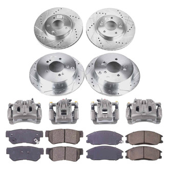 Callahan Brake Parts® - Drilled and Slotted Brake Kit with Calipers