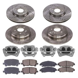 Callahan Brake Parts® - Drilled and Slotted Brake Kit with Calipers