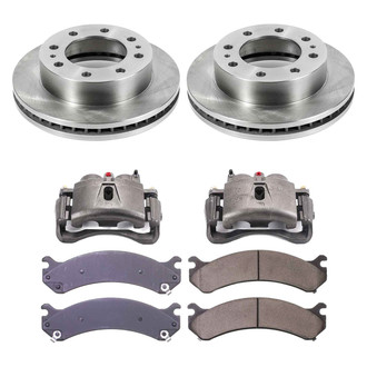 Callahan Brake Parts® - Plain Front Brake Kit with Calipers