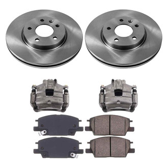 Callahan Brake Parts® - Plain Front Brake Kit with Calipers