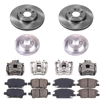 Callahan Brake Parts® - Plain Brake Kit with Calipers