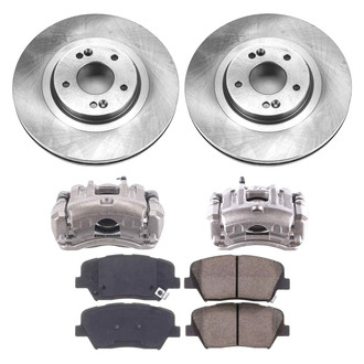 Callahan Brake Parts® - Plain Front Brake Kit with Calipers