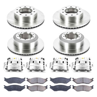 Callahan Brake Parts® - Plain Brake Kit with Calipers