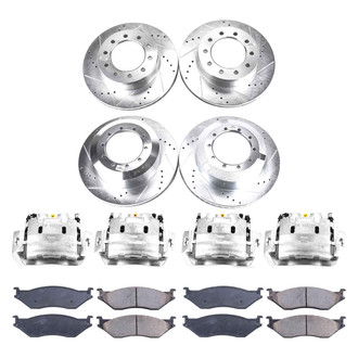 Callahan Brake Parts® - Drilled and Slotted Brake Kit with Calipers