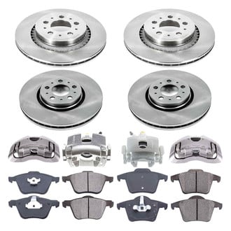 Callahan Brake Parts® - Plain Brake Kit with Calipers