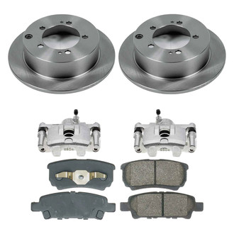 Callahan Brake Parts® - Plain Rear Brake Kit with Calipers