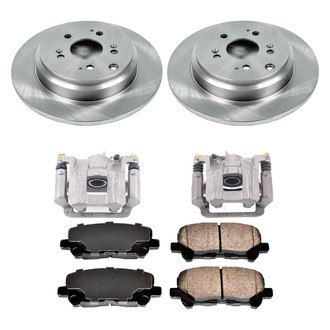Callahan Brake Parts® - Plain Rear Brake Kit with Calipers