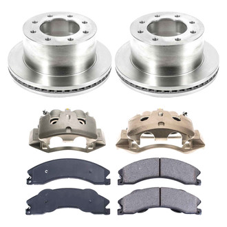 Callahan Brake Parts® - Plain Rear Brake Kit with Calipers