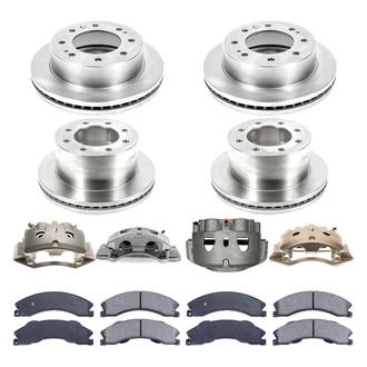 Callahan Brake Parts® - Plain Brake Kit with Calipers