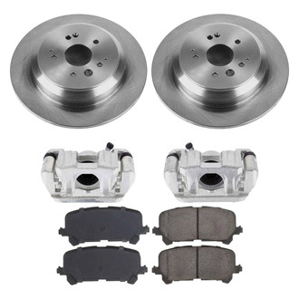 Callahan Brake Parts® - Plain Rear Brake Kit with Calipers