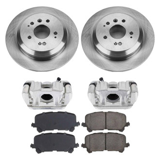 Callahan Brake Parts® - Plain Rear Brake Kit with Calipers