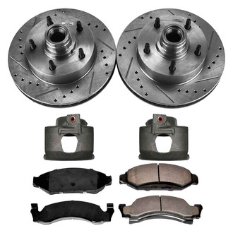 Callahan Brake Parts® - Drilled and Slotted Front Brake Kit with Calipers