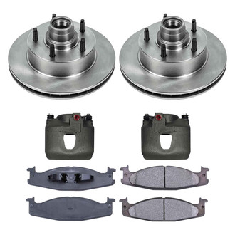 Callahan Brake Parts® - Plain Front Brake Kit with Calipers