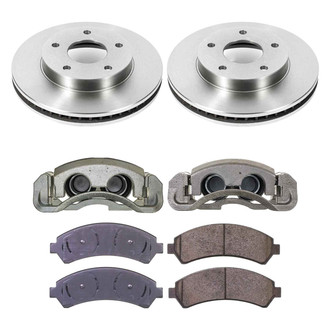 Callahan Brake Parts® - Plain Front Brake Kit with Calipers