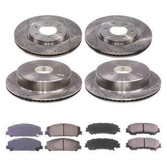 Callahan Brake Parts® - Drilled and Slotted Front and Rear Brake Kit