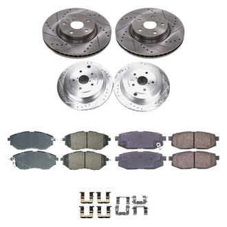 Callahan Brake Parts® - Drilled and Slotted Front and Rear Brake Kit