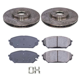 Callahan Brake Parts® - Drilled and Slotted Front Brake Kit