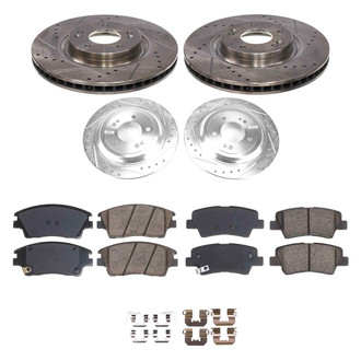 Callahan Brake Parts® - Drilled and Slotted Front and Rear Brake Kit