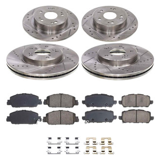 Callahan Brake Parts® - Drilled and Slotted Front and Rear Brake Kit