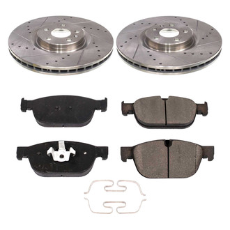 Callahan Brake Parts® - Drilled and Slotted Front Brake Kit
