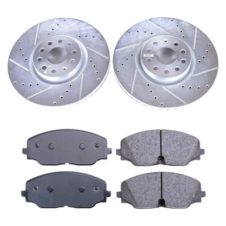 Callahan Brake Parts® - Drilled and Slotted Front Brake Kit