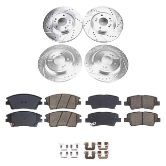 Callahan Brake Parts® - Drilled and Slotted Front and Rear Brake Kit
