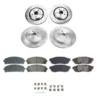 Callahan Brake Parts® - Drilled and Slotted Front and Rear Brake Kit
