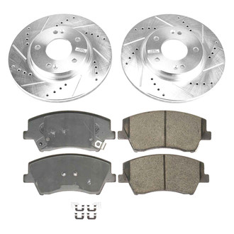 Callahan Brake Parts® - Drilled and Slotted Front Brake Kit