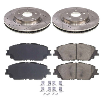 Callahan Brake Parts® - Drilled and Slotted Front Brake Kit