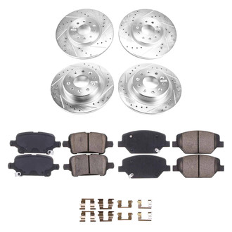 Callahan Brake Parts® - Drilled and Slotted Front and Rear Brake Kit