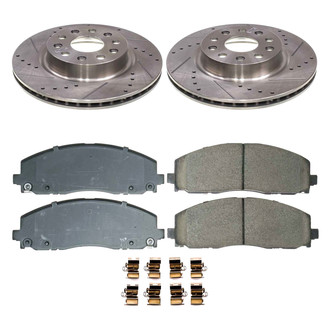Callahan Brake Parts® - Drilled and Slotted Front Brake Kit