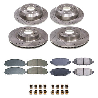 Callahan Brake Parts® - Drilled and Slotted Front and Rear Brake Kit