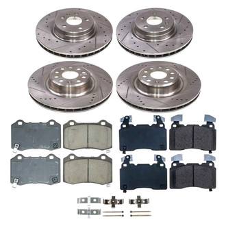 Callahan Brake Parts® - Drilled and Slotted Front and Rear Brake Kit