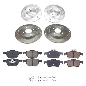 Callahan Brake Parts® - Drilled and Slotted Front and Rear Brake Kit