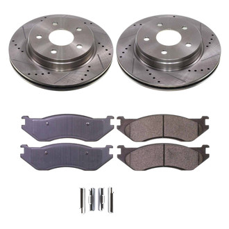 Callahan Brake Parts® - Drilled and Slotted Front Brake Kit