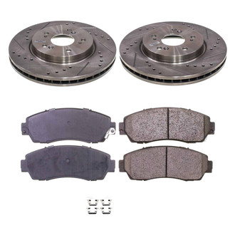 Callahan Brake Parts® - Drilled and Slotted Front Brake Kit