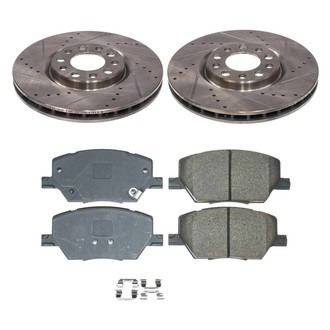 Callahan Brake Parts® - Drilled and Slotted Front Brake Kit