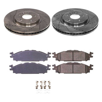 Callahan Brake Parts® - Drilled and Slotted Front Brake Kit
