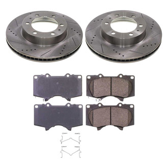 Callahan Brake Parts® - Drilled and Slotted Front Brake Kit
