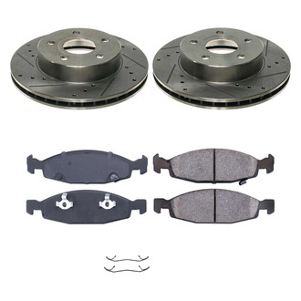 Callahan Brake Parts® - Drilled and Slotted Front Brake Kit