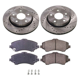 Callahan Brake Parts® - Drilled and Slotted Front Brake Kit
