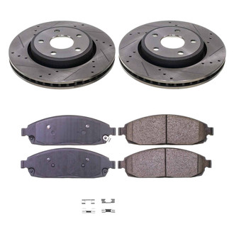 Callahan Brake Parts® - Drilled and Slotted Front Brake Kit